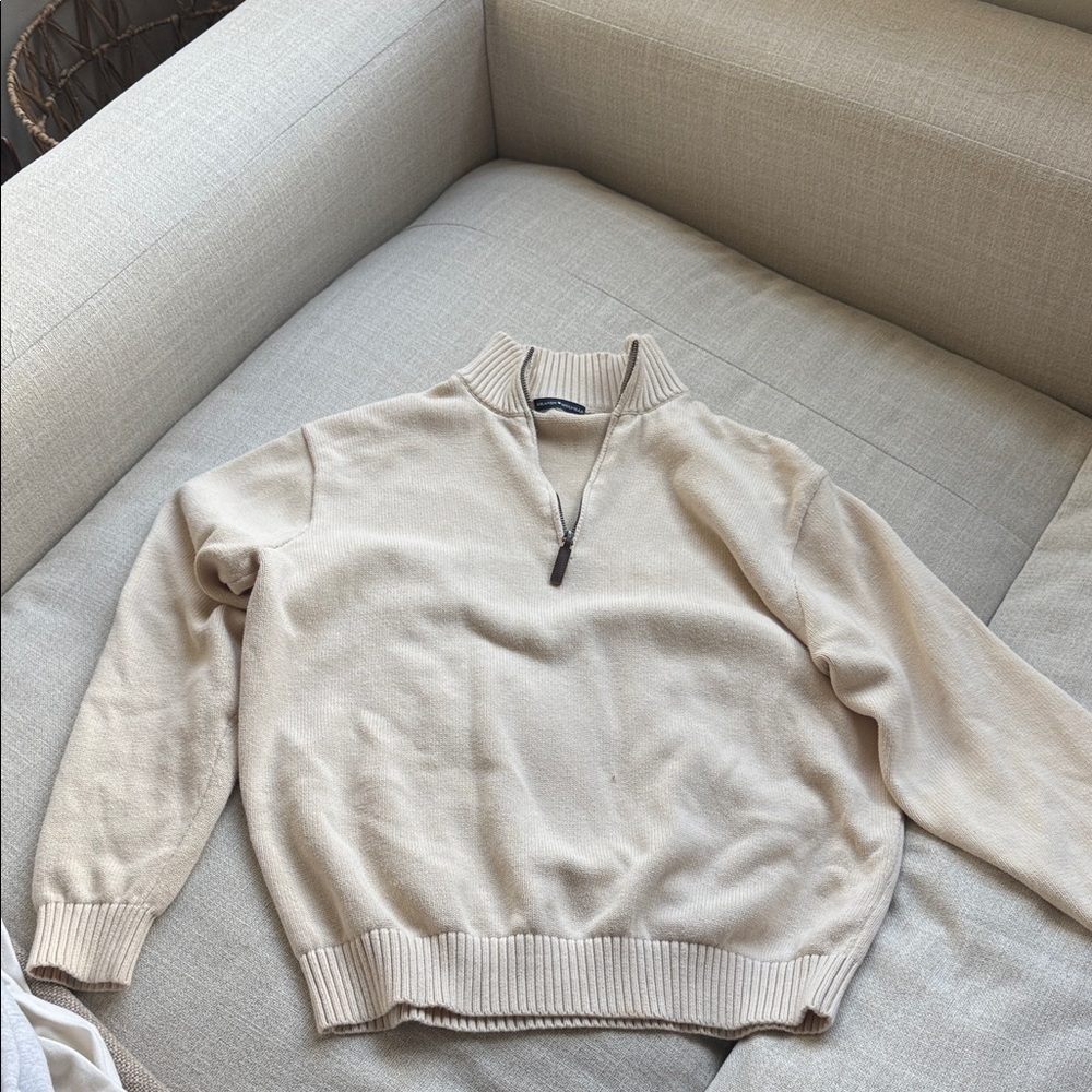 NWOT Brandy Melville Cream Zip Up Sweater